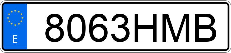 Numer rejestracyjny 8063HMB posiada PEUGEOT 207 +