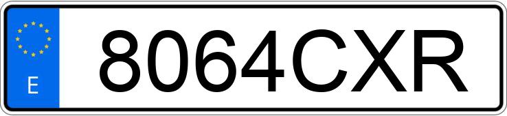 Registreringsnummeret 8064CXR har VOLKSWAGEN GOLF