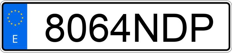 Numer rejestracyjny 8064NDP posiada VOLKSWAGEN GOLF