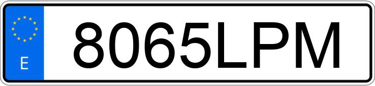 Numer rejestracyjny 8065LPM posiada VOLKSWAGEN MULTIVAN