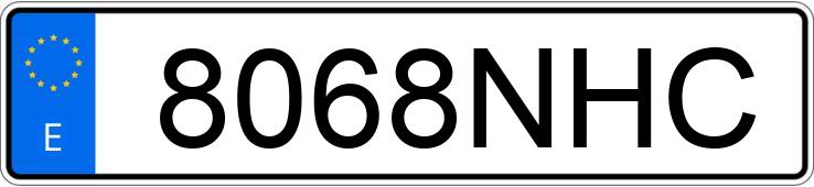 Numer rejestracyjny 8068NHC posiada MG HS