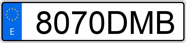 Numer rejestracyjny 8070DMB posiada NISSAN ALMERA