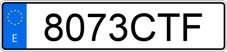 Il numero di registrazione 8073CTF ha MERCEDES E 430 (210)