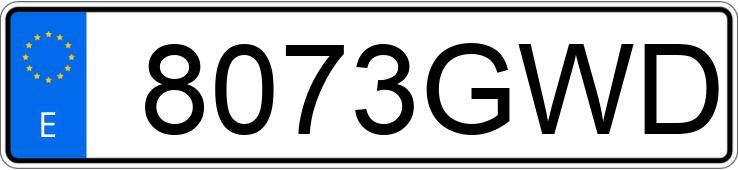 Numer rejestracyjny 8073GWD posiada AUDI A3