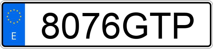 Numer rejestracyjny 8076GTP posiada SEAT IBIZA