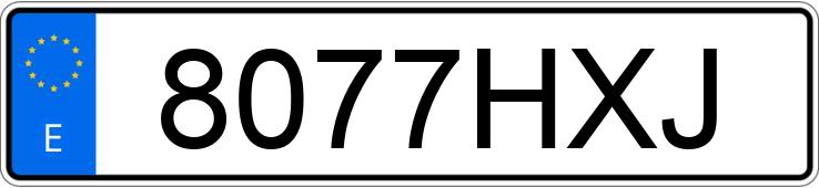 Numer rejestracyjny 8077HXJ posiada PEUGEOT PARTNER