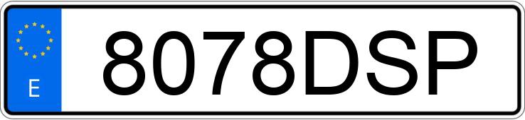Numer rejestracyjny 8078DSP posiada AUDI A6