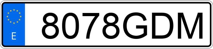 Numer rejestracyjny 8078GDM posiada AUDI A5