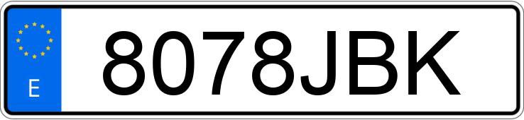 Numer rejestracyjny 8078JBK posiada HONDA CIVIC