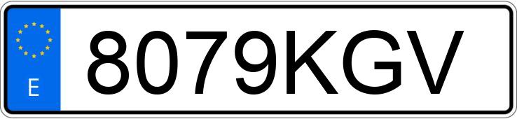 Numer rejestracyjny 8079KGV posiada VOLKSWAGEN GOLF PLUS