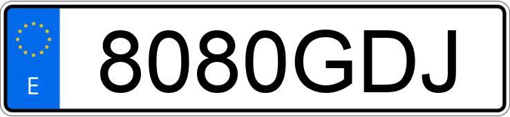 Numer rejestracyjny 8080GDJ posiada TOYOTA AURIS