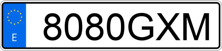 Numer rejestracyjny 8080GXM posiada VOLVO C70