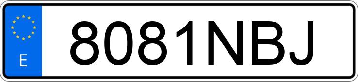 Numer rejestracyjny 8081NBJ posiada MERCEDES GLC (254)