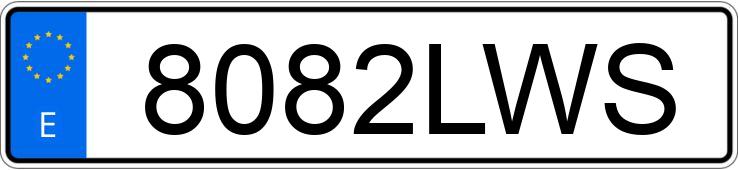 Registreringsnummeret 8082LWS har FORD KUGA