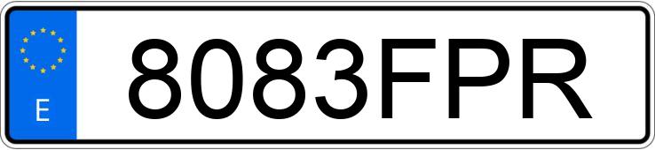 Numer rejestracyjny 8083FPR posiada RENAULT MEGANE