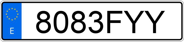 Numer rejestracyjny 8083FYY posiada FORD MONDEO