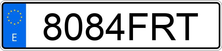 Numer rejestracyjny 8084FRT posiada YAMAHA MT 03