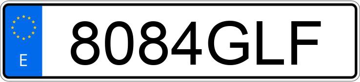 Numer rejestracyjny 8084GLF posiada FIAT 500