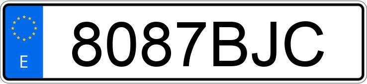Numer rejestracyjny 8087BJC posiada AUDI A3