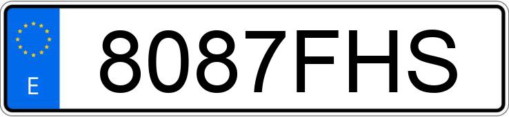 Numer rejestracyjny 8087FHS posiada CITROEN XSARA