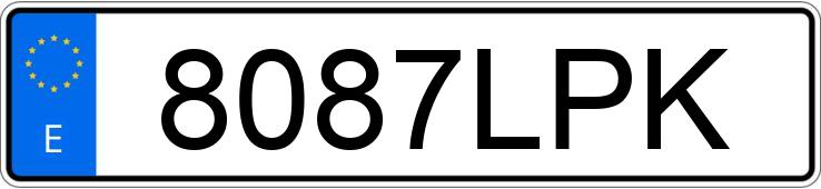 Numer rejestracyjny 8087LPK posiada SEAT LEON