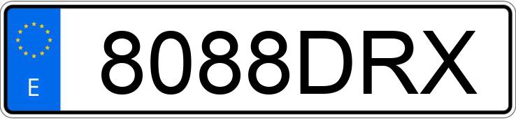 Numer rejestracyjny 8088DRX posiada FIAT PUNTO