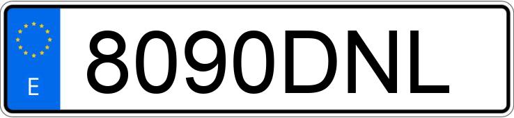 Numer rejestracyjny 8090DNL posiada MAZDA RX-8 1.3 M-ROTATIVO 231