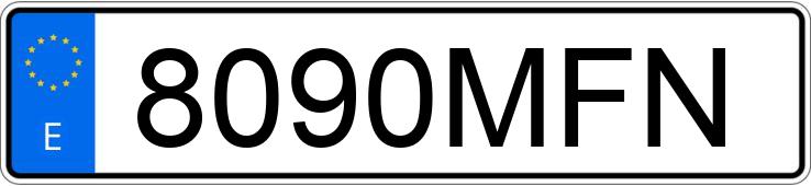 Numer rejestracyjny 8090MFN posiada BMW SERIE 1