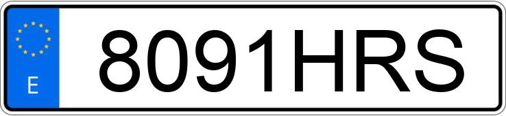 Numer rejestracyjny 8091HRS posiada PEUGEOT 207 +