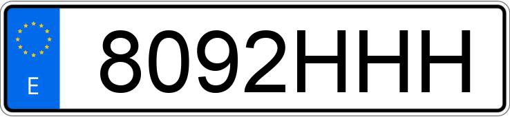 Numer rejestracyjny 8092HHH posiada VOLKSWAGEN POLO