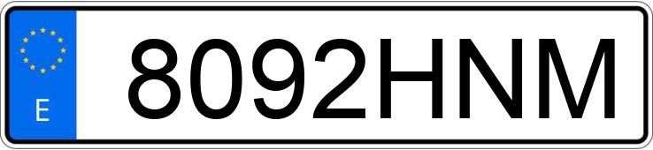 Numer rejestracyjny 8092HNM posiada BMW SERIE 5