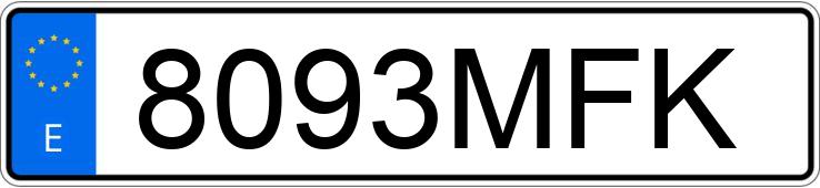 Numer rejestracyjny 8093MFK posiada TOYOTA C-HR