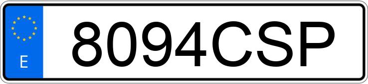 Numer rejestracyjny 8094CSP posiada PEUGEOT 206