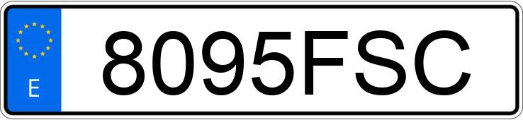 Numer rejestracyjny 8095FSC posiada TOYOTA YARIS