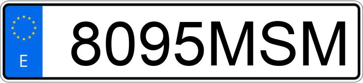 Numer rejestracyjny 8095MSM posiada PEUGEOT 208