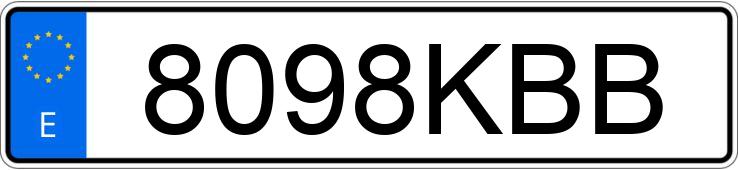 Numer rejestracyjny 8098KBB posiada PEUGEOT PARTNER