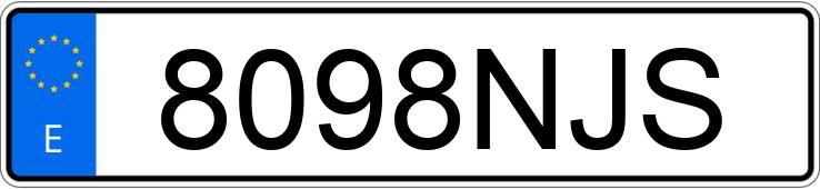 Numer rejestracyjny 8098NJS posiada VOLKSWAGEN GOLF