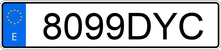 Il numero di registrazione 8099DYC ha PEUGEOT 307