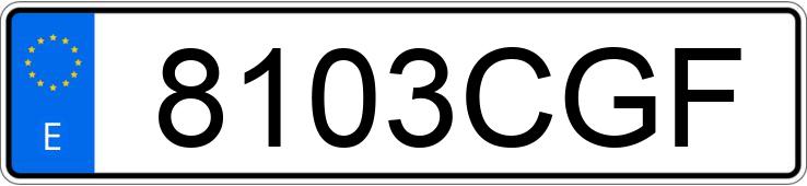 Numer rejestracyjny 8103CGF posiada SEAT IBIZA