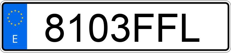 Numer rejestracyjny 8103FFL posiada FORD FIESTA Numer rejestracyjny 8103FFL posiada FORD FIESTA