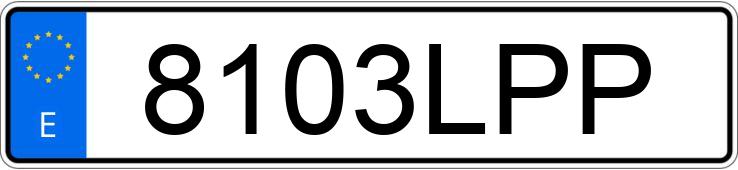 Numer rejestracyjny 8103LPP posiada DACIA DOKKER