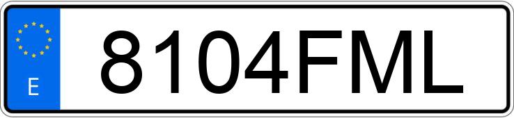 Numer rejestracyjny 8104FML posiada BMW SERIE 1