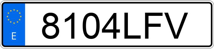 Numer rejestracyjny 8104LFV posiada AUDI A3