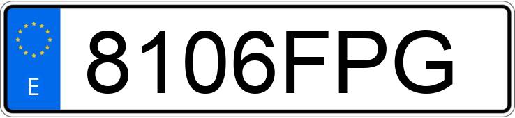 Numer rejestracyjny 8106FPG posiada MERCEDES VITO