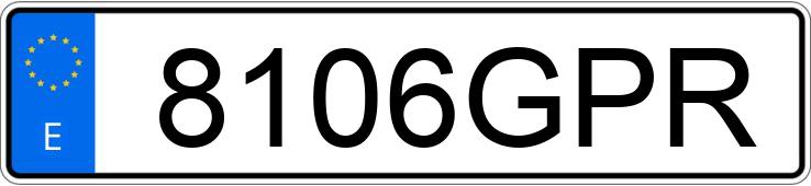 Numer rejestracyjny 8106GPR posiada CITROEN C4 PICASSO 5PZ