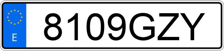 Numer rejestracyjny 8109GZY posiada CITROEN JUMPER