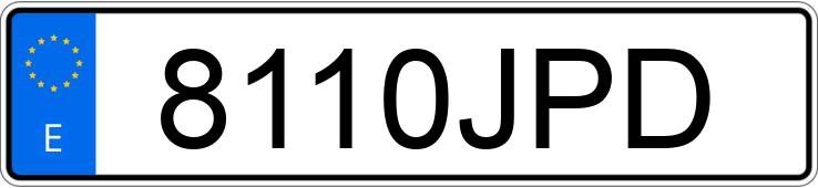 Numer rejestracyjny 8110JPD posiada VOLKSWAGEN GOLF SPORTSVAN