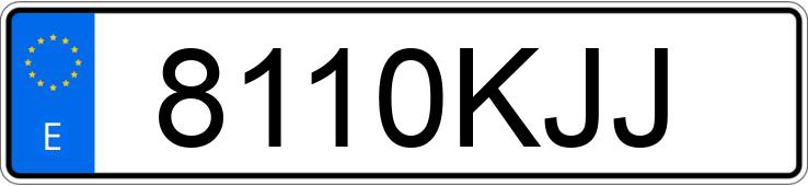 Numer rejestracyjny 8110KJJ posiada TOYOTA YARIS