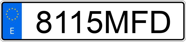 Numer rejestracyjny 8115MFD posiada KIA CEED