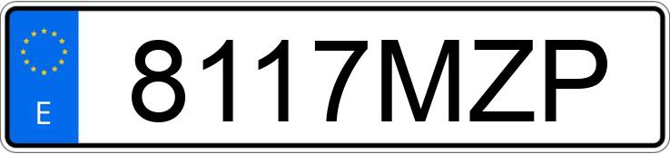 Numer rejestracyjny 8117MZP posiada SUZUKI SWACE